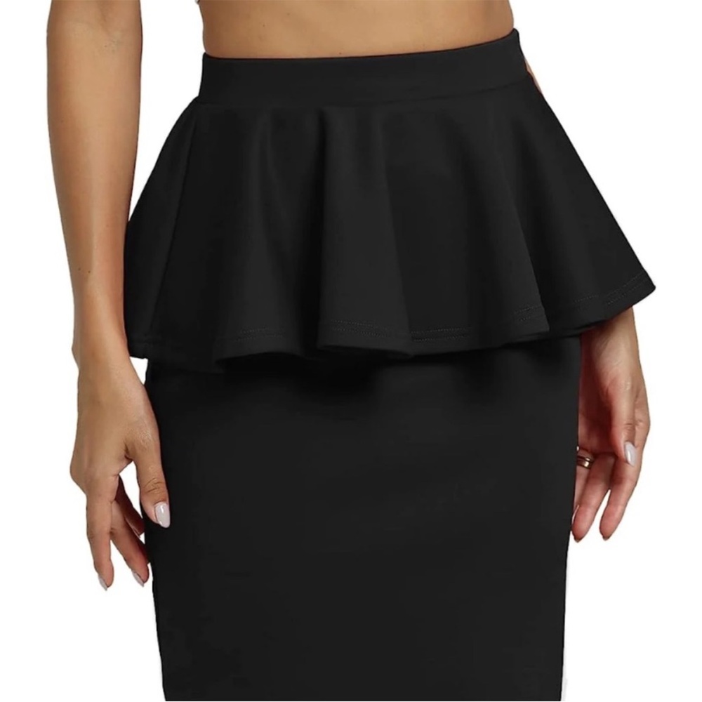 🆕Pink Tartan Detachable Peplum Skirt